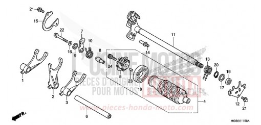 BARILLET DE SELECTION (NC700S/SA) NC700SD de 2013